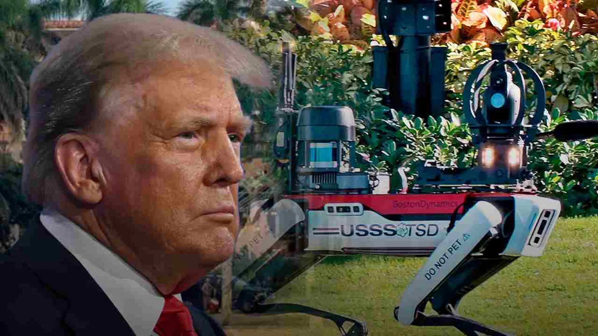Perros robot ‘patrullan’ la residencia de Donald Trump en Florida