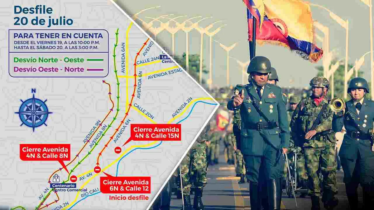 Conozca cuáles serán los cierres y desvíos viales por el desfile militar del 20 de Julio en Bogotá