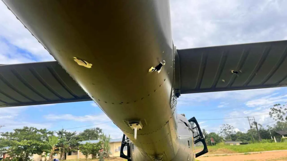 Helicóptero de Fuerzas Armadas de Ecuador fue atacado por supuestos grupos armados en frontera con Colombia