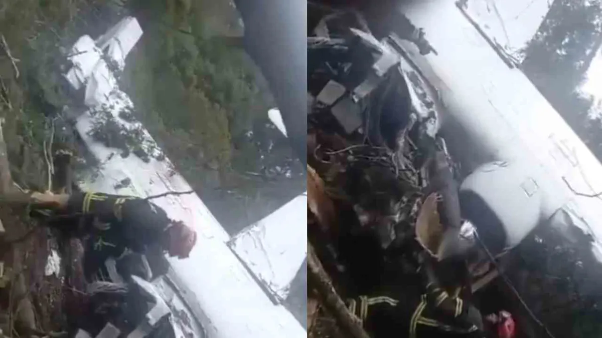Registran accidente de una avioneta en Chía, Cundinamarca