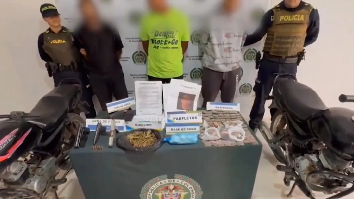 Caen tres presuntos sicarios del Clan del Golfo en Bolívar tras ataque a policías: alias ‘Jackson’, ‘Tini’ y ‘Mono’