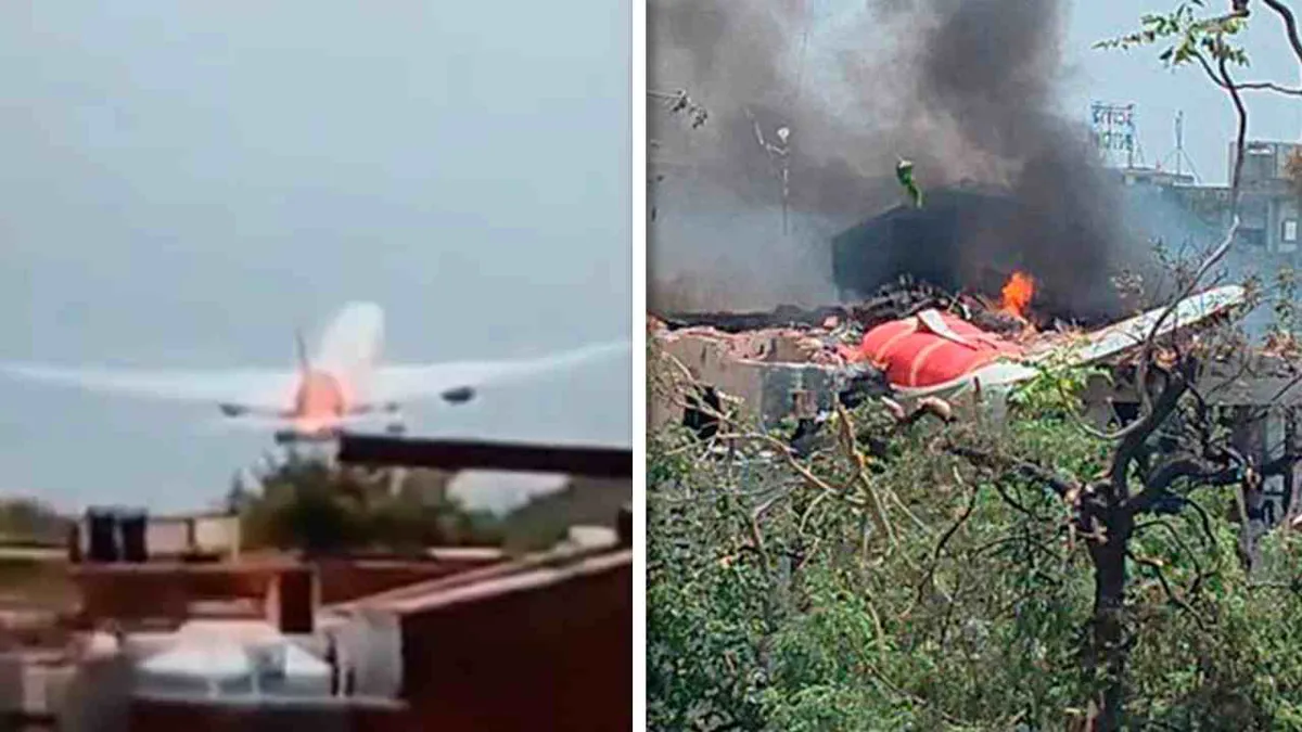 Tragedia aérea en India: avión con 242 personas a bordo se estrella