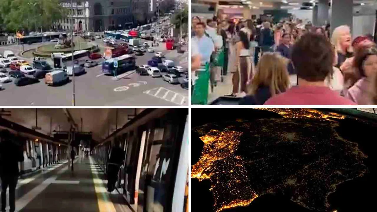 Gran apagón eléctrico en España, Portugal y Francia afecta el transporte y otros servicios