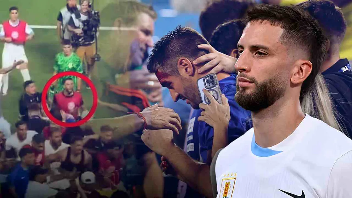 Jugador de Uruguay golpeó con una botella a su preparador físico tras partido contra Colombia