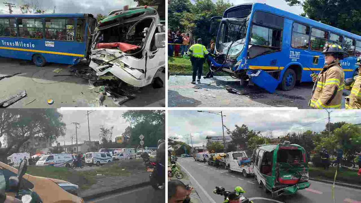 Un fuerte accidente víal dejó más de 40 heridos en Bogotá