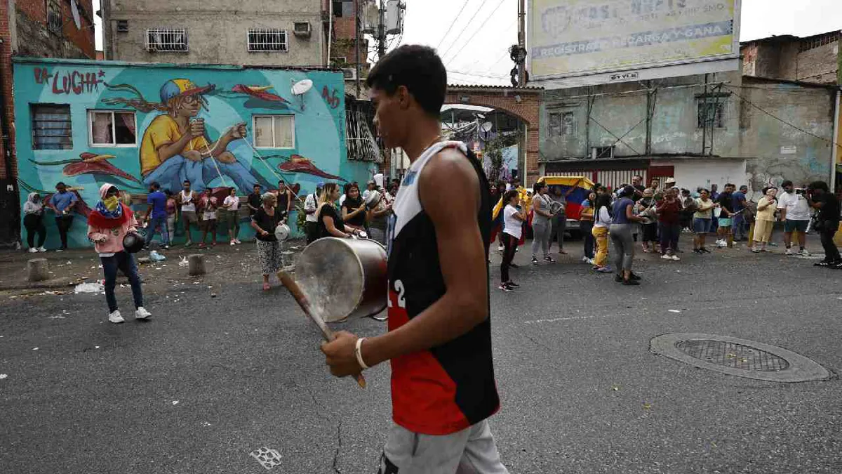 Protestas en Caracas contra los resultados de las presidenciales