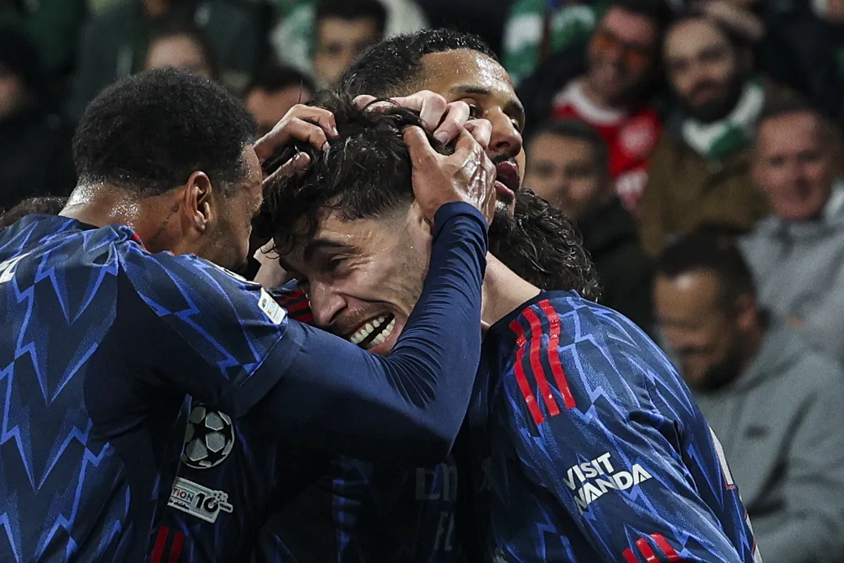 Arsenal venció 1-0 al Sporting de Lisboa con gol agónico de Havertz en la ida de cuartos de Champions League