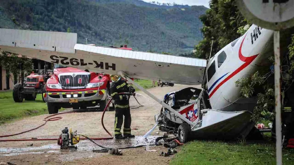Muere una joven tras un accidente de avioneta ambulancia en Cundinamarca