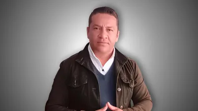 Freddy Sáenz Sánchez, periodista de Cablenoticias en la fuente de Orden Público