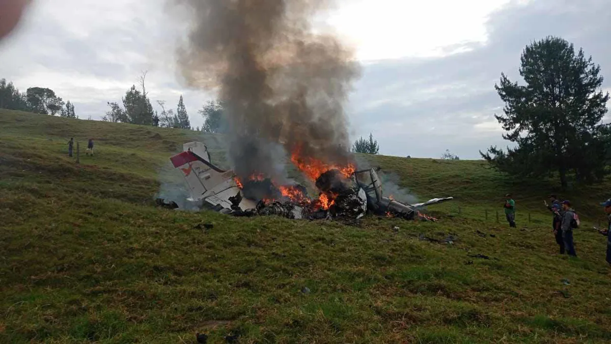 Cuatro personas mueren en un accidente de un avioneta ambulancia en Antioquia