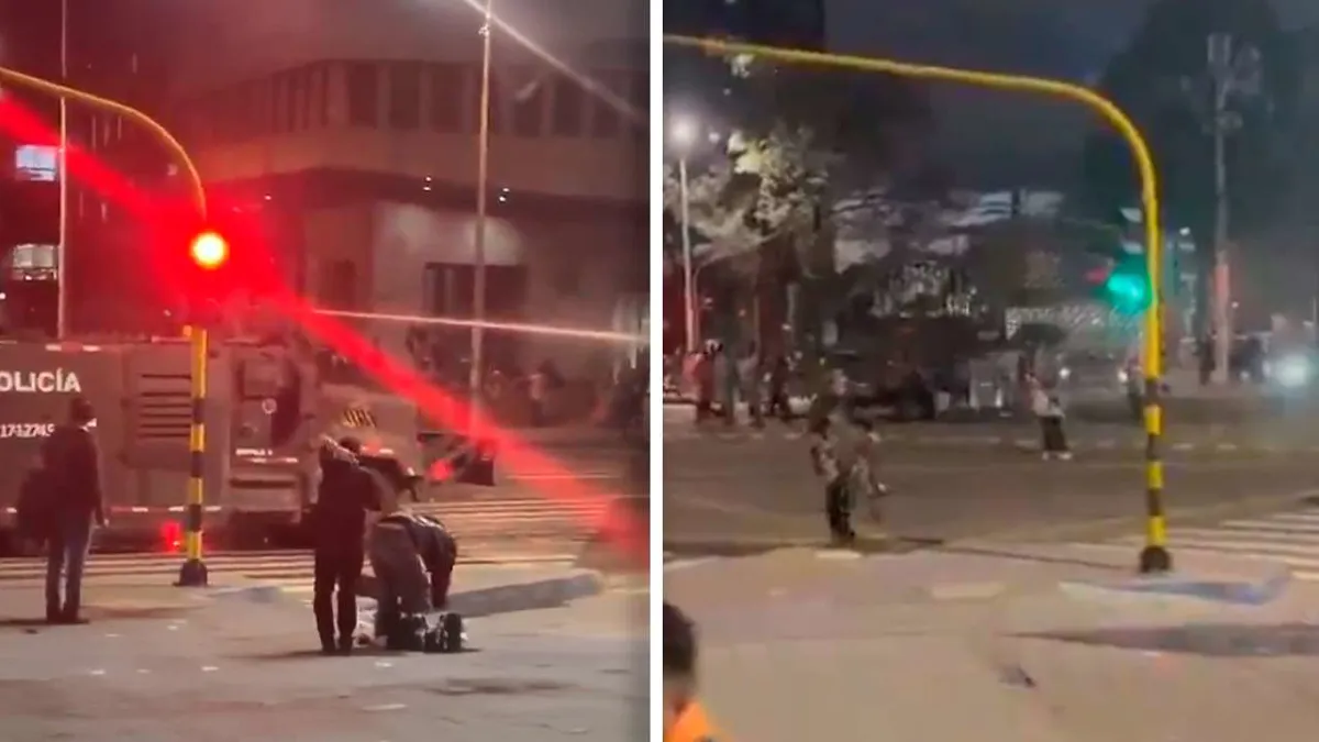 Protesta pro Palestina en Bogotá acaba en disturbios y vandalismo contra la Policía