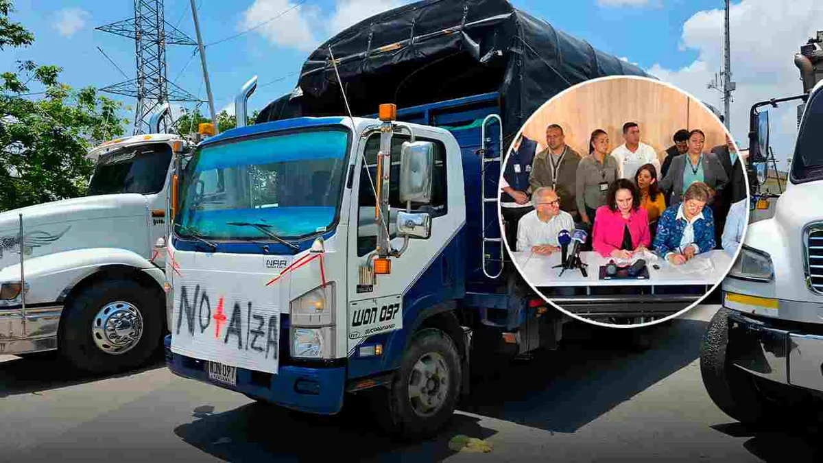 Camioneros levantan bloqueos en vías tras lograr acuerdo con el Gobierno