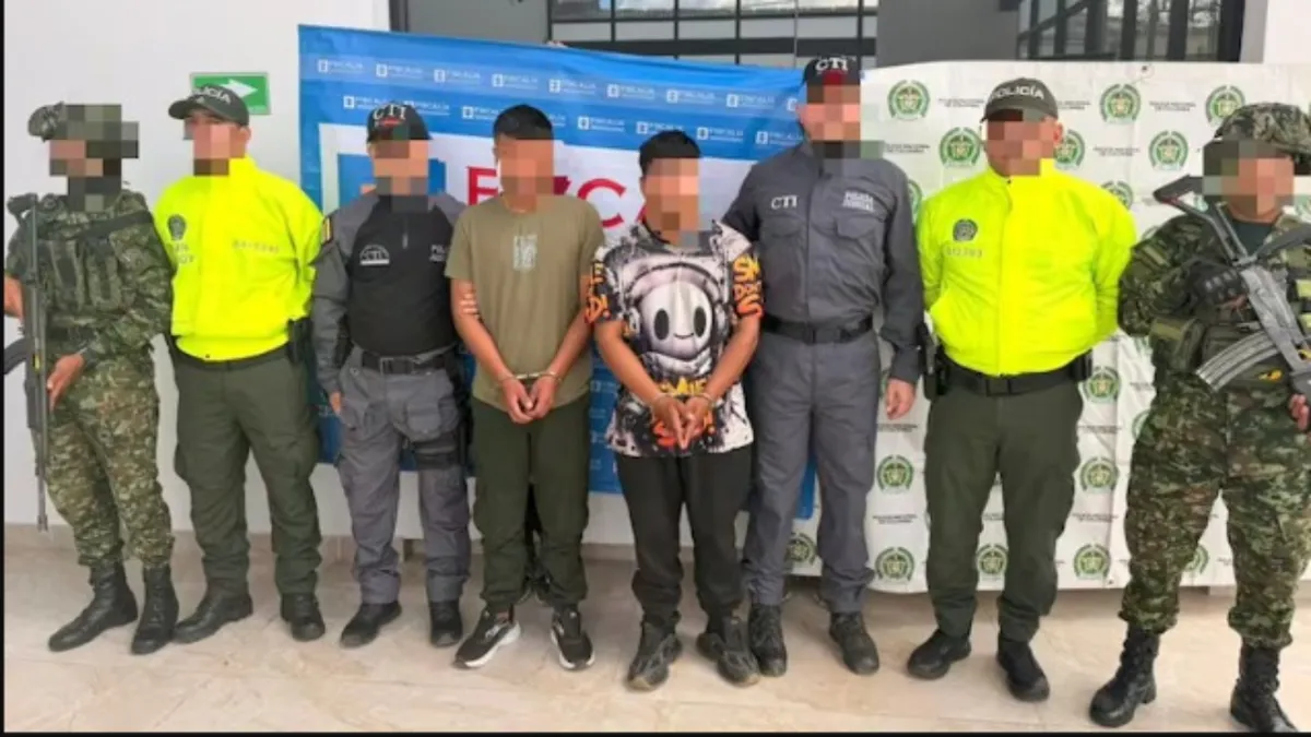 Capturas: 21 detenidos y 12 menores rescatados en operativo contra reclutamiento en Quindío