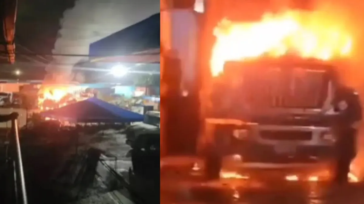 Un herido y seis camiones incendiados en ataques armados en vía a Buenaventura