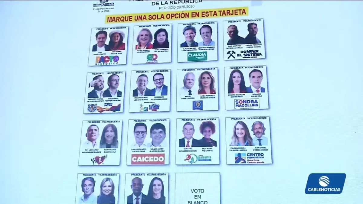 Ya hay tarjetón oficial para las presidenciales del 31 de mayo: 14 candidatos con sus fórmulas arrancan la carrera
