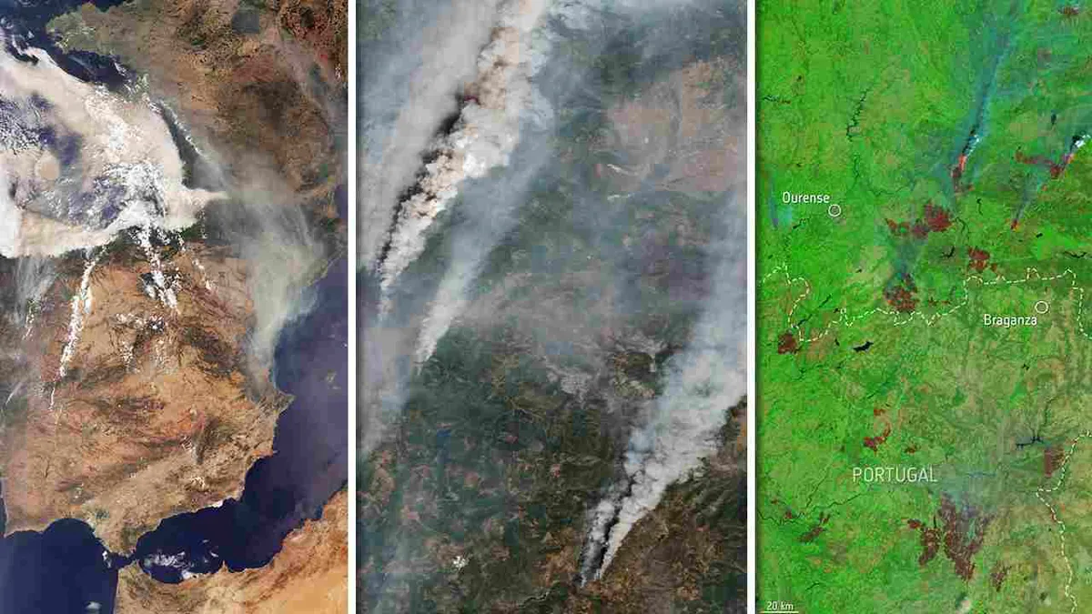 Satélites Copernicus revelan la verdadera dimensión de la crisis de incendios forestales en Europa
