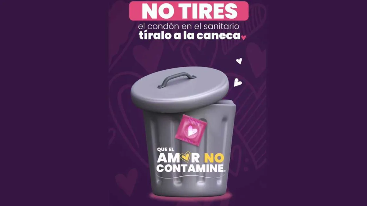 “Que el amor no contamine”: Acueducto pide no tirar condones al sanitario en San Valentín