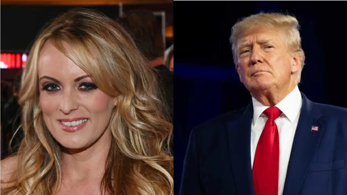 La actriz porno Stormy Daniels sube al estrado en el juicio penal contra Donald Trump