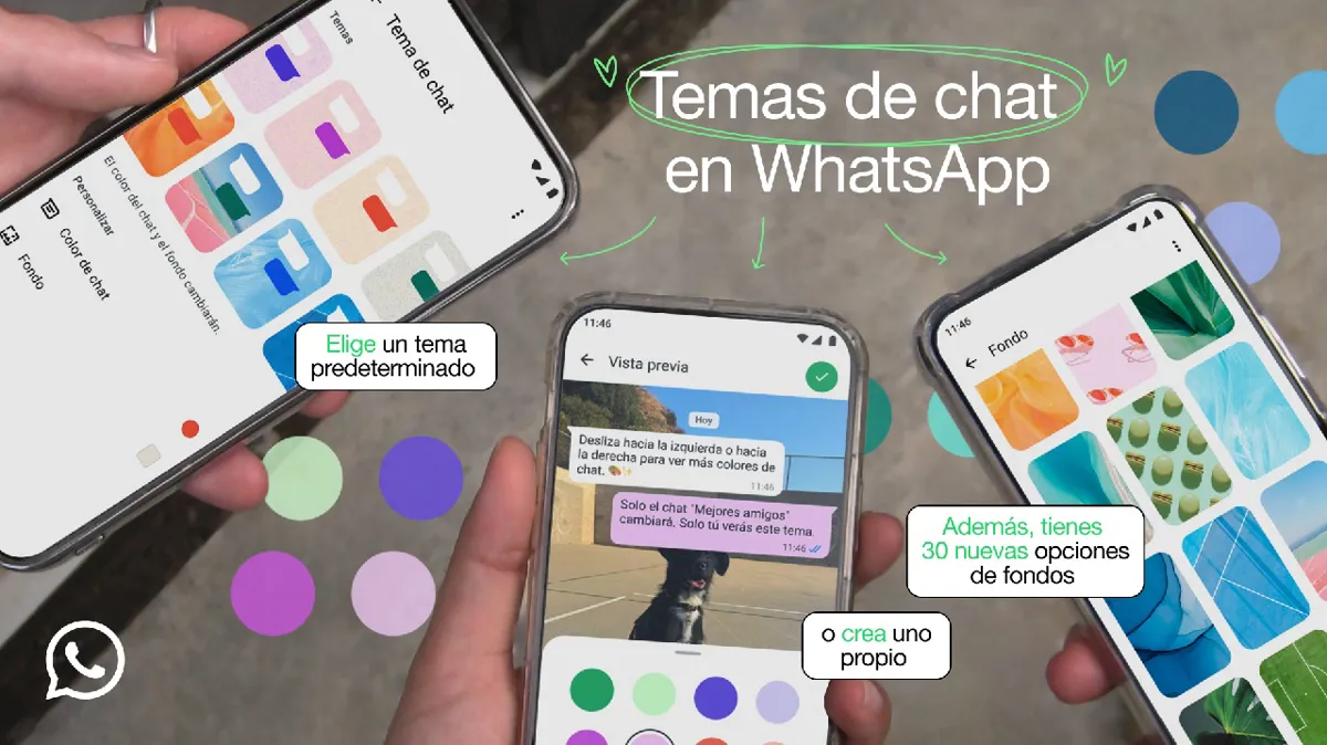 No vuelva a confundir sus chats: WhatsApp lanza nuevos temas con diferentes colores
