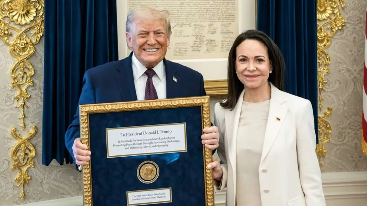 Trump dice que podría “involucrar” a María Corina Machado en el futuro de Venezuela