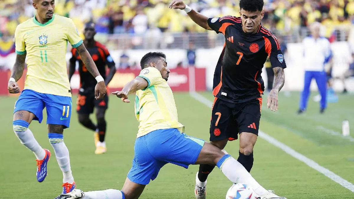 Colombia empató con Brasil y asegura el liderato del Grupo D de la Copa América