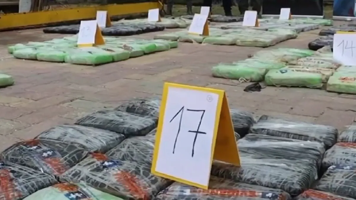 Incautan más de 450 kilos de cocaína cerca de Barranquilla